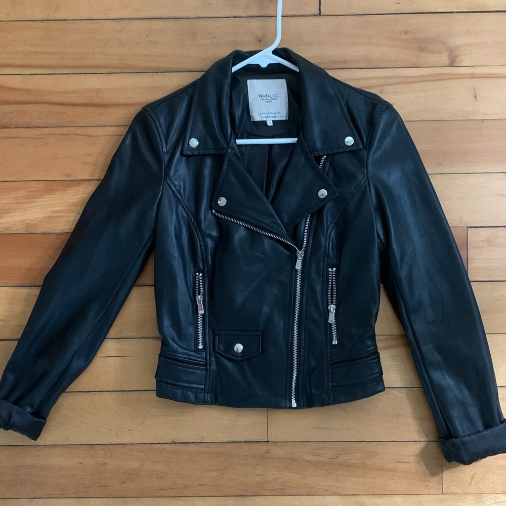 Zara Faux Leather Biker Jacket (XS)